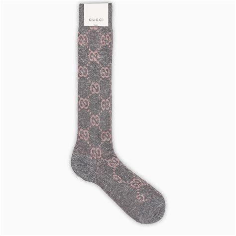 grey pink gucci socks|NWT Authentic Gucci Gray & Pink GG Lamé GG Socks S.